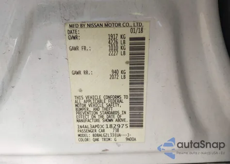 2018 Nissan Altima 2.5 S from USA, damaged, VIN 1N4AL3AP0JC182975